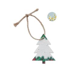 Vue Décoration en papier semences - Treeseed de couleur blanc| Krokrodeal