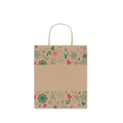Vue Sac en papier cadeau petit - Bao small de couleur marron| Krokrodeal