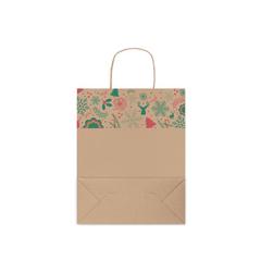 Vue Sac en papier cadeau moyen - Bao medium de couleur marron| Krokrodeal