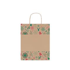 Vue Sac en papier cadeau moyen - Bao medium de couleur marron| Krokrodeal