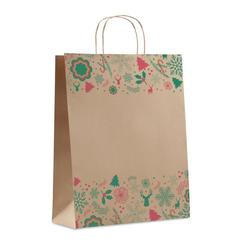 Vue Sac en papier cadeau grand - Bao large de couleur marron| Krokrodeal