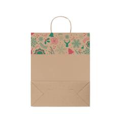 Vue Sac en papier cadeau grand - Bao large de couleur marron| Krokrodeal