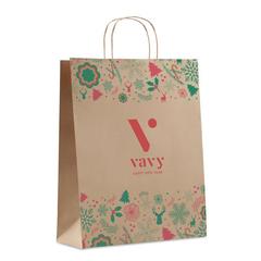 Vue Sac en papier cadeau grand - Bao large de couleur marron| Krokrodeal