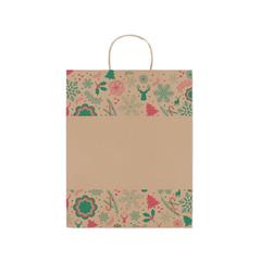 Vue Sac en papier cadeau grand - Bao large de couleur marron| Krokrodeal