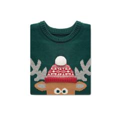 Vue Pull de Noël S/M - Shimas de couleur vert| Krokrodeal
