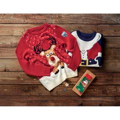 Vue Pull de Noël S/M - Shimas de couleur rouge| Krokrodeal