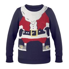 Vue Pull de Noël L/XL - Shimas de couleur bleu| Krokrodeal