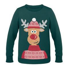 Vue Pull de Noël L/XL - Shimas de couleur vert| Krokrodeal