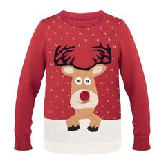 Vue Pull de Noël L/XL - Shimas de couleur rouge| Krokrodeal