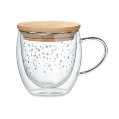 Vue Tasse double paroi en verre - Sion de couleur blanc| Krokrodeal