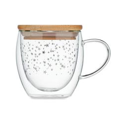 Vue Tasse double paroi en verre - Sion de couleur blanc| Krokrodeal