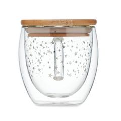 Vue Tasse double paroi en verre - Sion de couleur blanc| Krokrodeal