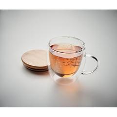 Vue Tasse en verre à double paroi - Sian de couleur blanc| Krokrodeal