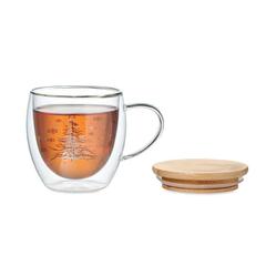 Vue Tasse en verre à double paroi - Sian de couleur blanc| Krokrodeal