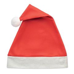Vue Bonnet de Noël RPET - Bono rpet de couleur rouge| Krokrodeal