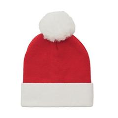 Vue Bonnet de Noël tricoté - Mensa de couleur rouge| Krokrodeal