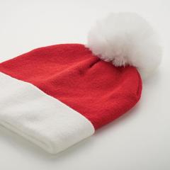 Vue Bonnet de Noël tricoté - Mensa de couleur rouge| Krokrodeal