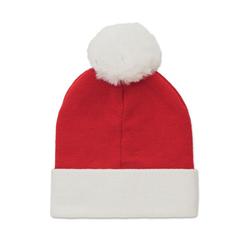Vue Bonnet de Noël tricoté - Mensa de couleur rouge| Krokrodeal