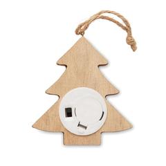 Vue Sapin en bois avec lumières - Lulie de couleur marron| Krokrodeal