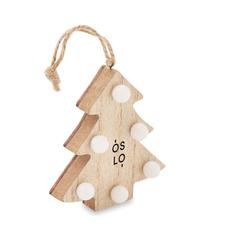 Vue Sapin en bois avec lumières - Lulie de couleur marron| Krokrodeal
