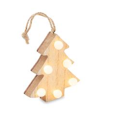 Vue Sapin en bois avec lumières - Lulie de couleur marron| Krokrodeal