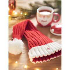 Vue Long bonnet de Noël en tricot - Orion de couleur rouge| Krokrodeal