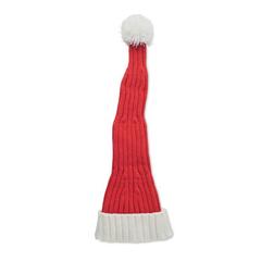 Vue Long bonnet de Noël en tricot - Orion de couleur rouge| Krokrodeal