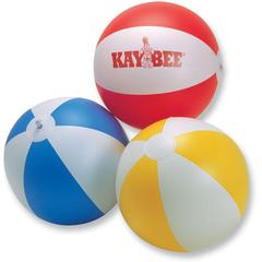 Vue Balle gonflable plage - Playtime de couleur bleu| Krokrodeal