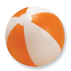 Vue Balle gonflable plage - Playtime de couleur orange| Krokrodeal