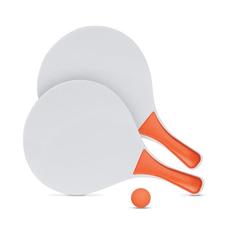 Vue Raquette plage - Match de couleur orange| Krokrodeal