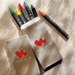 Vue Etui 6 crayons cire - Brabo de couleur -| Krokrodeal