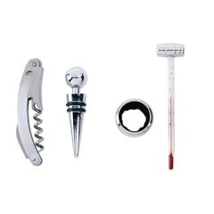 Vue Set vin classique - Premium de couleur gris| Krokrodeal
