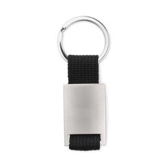 Vue Porte-clés rectangulaire - Tech de couleur noir| Krokrodeal