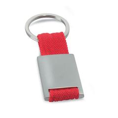 Vue Porte-clés rectangulaire - Tech de couleur rouge| Krokrodeal