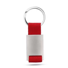 Vue Porte-clés rectangulaire - Tech de couleur rouge| Krokrodeal