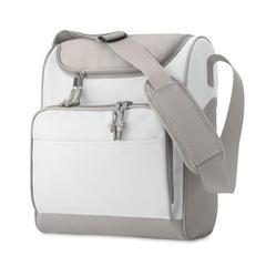 Vue Sac isotherme avec poche - Zipper de couleur blanc| Krokrodeal