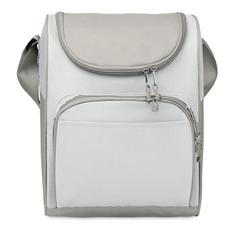 Vue Sac isotherme avec poche - Zipper de couleur blanc| Krokrodeal