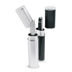 Vue Stylo bille twist métal - Oregon de couleur noir| Krokrodeal