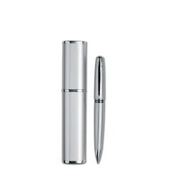Vue Stylo bille twist métal - Oregon de couleur gris| Krokrodeal
