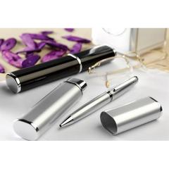 Vue Stylo bille twist métal - Oregon de couleur gris| Krokrodeal