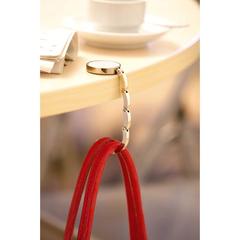 Vue Elégant accroche-sac - Madame de couleur gris| Krokrodeal
