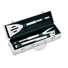 Vue Coffret barbecue 3 pièces - Asador de couleur gris| Krokrodeal