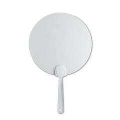 Vue Eventail semi-rigide - Paypay de couleur blanc| Krokrodeal