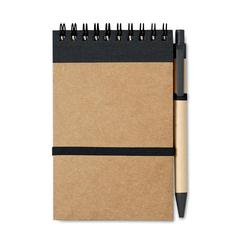 Bloc-notes recyclé et stylo - Sonora publicitaire pas cher