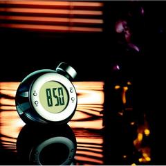 Vue Horloge à énergie liquide - Droppy de couleur gris| Krokrodeal