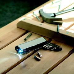 Vue Support multi-outils et torche - Alutool de couleur gris| Krokrodeal