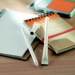 Vue Stylo bille recyclé - Artel de couleur blanc| Krokrodeal