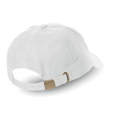 Vue Casquette base-ball en coton - Natupro de couleur blanc| Krokrodeal