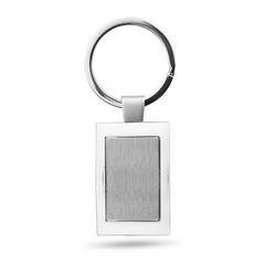 Vue Porte-clés rectangulaire métal - Harrobs de couleur gris| Krokrodeal