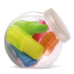 Vue 5 Surligneurs dans un pot - Fun for five de couleur -| Krokrodeal